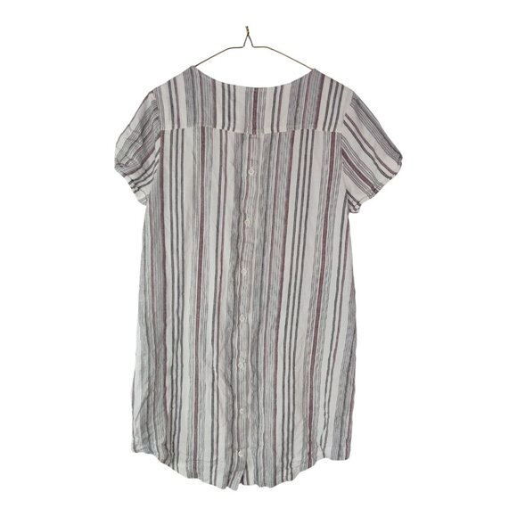 Anthropologie Cloth & Stone Linen Blend T-Shirt Dress Tunic Button Back - Picture 4 of 10